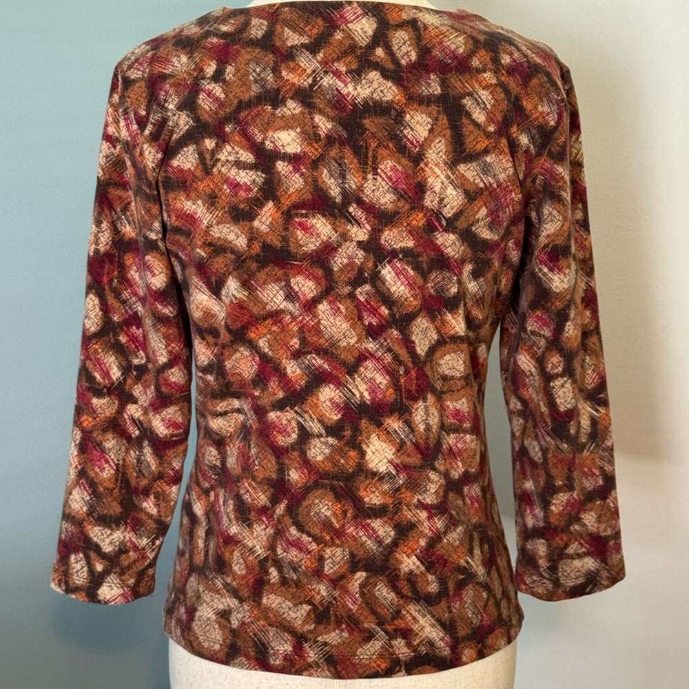 Ruby Rd. Multicolor Embellished V-Neck Blouse - Picture 4 of 5